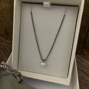 Brilliant Earth Pearl and Silver Necklace